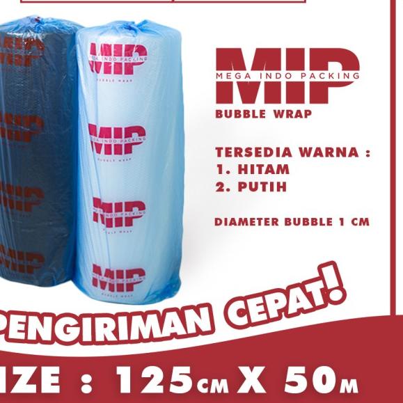 

BUBBLE WRAP MURAH ROLL 50 METER PUTIH BUBLE WRAP - DKM DELKOMAS - MP ORANGE HITAM