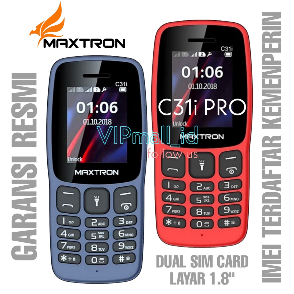 MAXTRON C31i PRO - HP CANDYBAR 1,8" BISA GETAR - DUAL SIM GSM - HP MAXTRON - HP MURAH - HP MAXTRON C