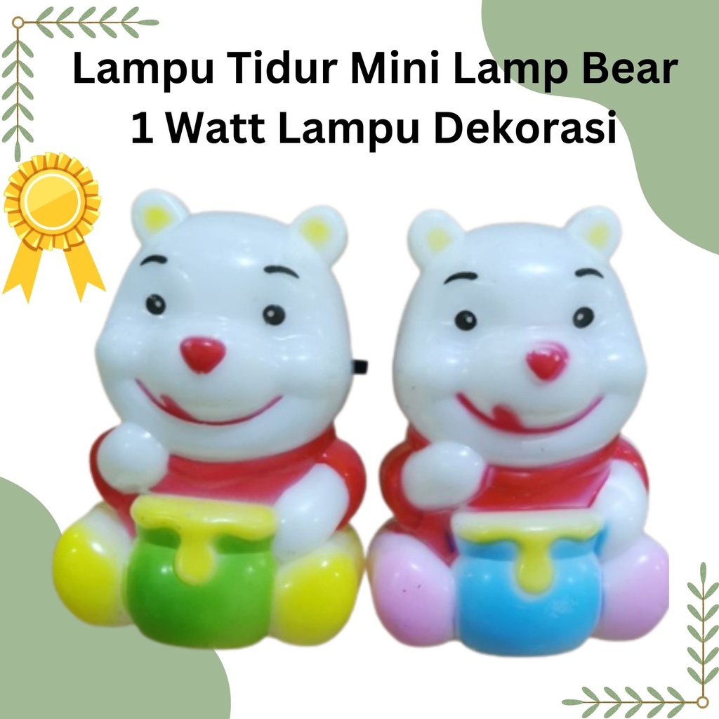 Lampu Tidur 1 Watt Mini Lamp Beruang Lampu Dekorasi