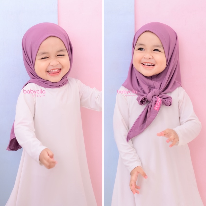 Babycila Hanana Hijab Segitiga Instan Anak Jersey premium