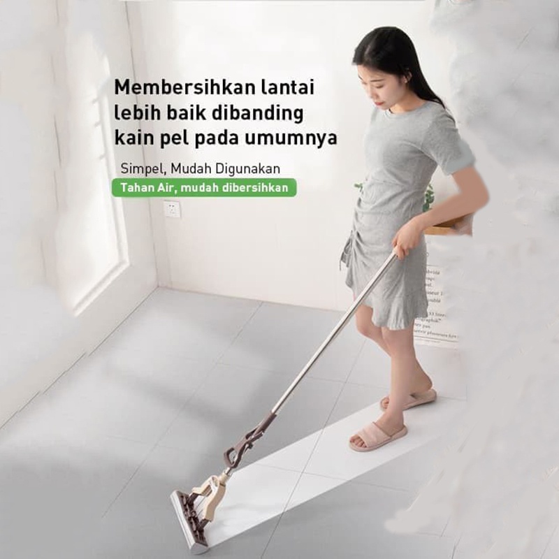 Alat Pel Otomatis Pembersih Lantai Karet / Alat Pel Pengering Lantai Otomatis Magic Mop Spons