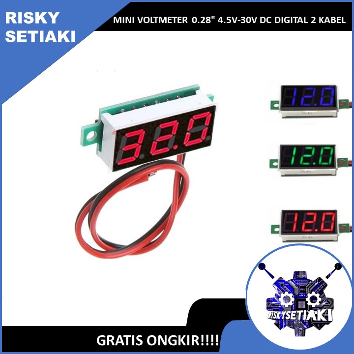 MINI VOLTMETER 0.28" 4.5V-30V DC DIGITAL 2 KABEL 0.28 INCH