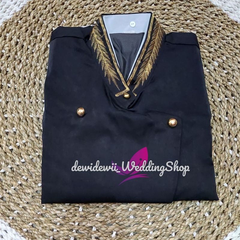 Beskap Solo - Warna Hitam (Polos &amp; Bordir)