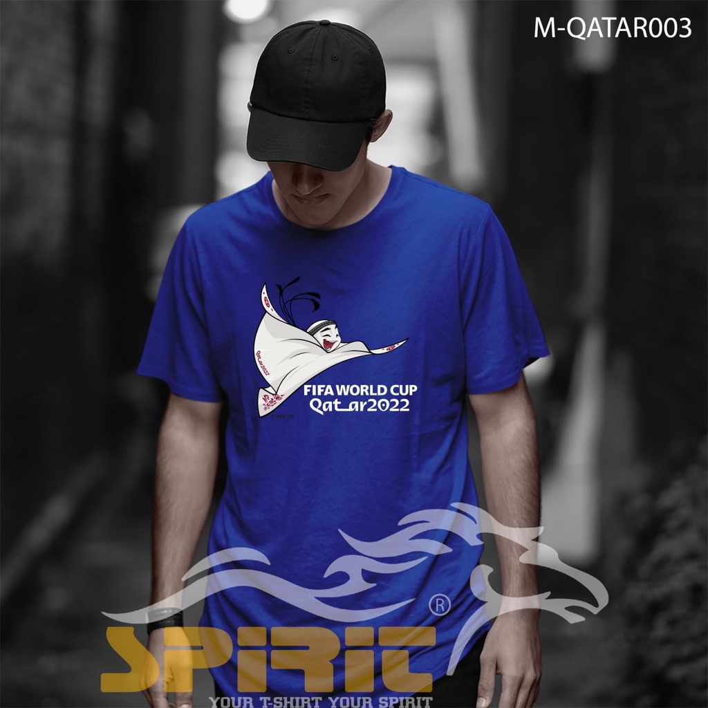 Kaos Maskot Bola Piala Dunia Qatar 2022 Maskot gambar LA'EEB Fifa World Cup Katun Jumbo