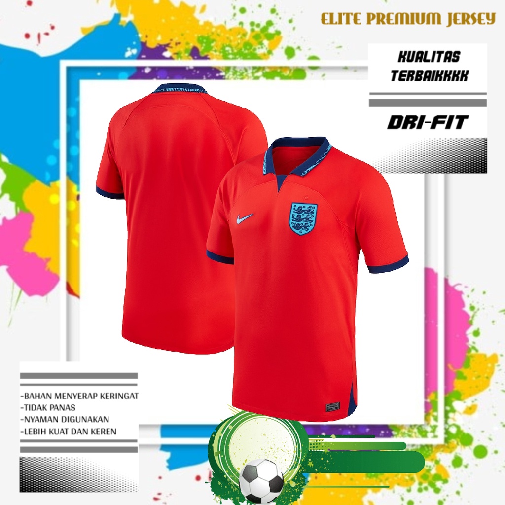 JERSEY SEPAK BOLA INGGRIS AWAY WORLD CUP 2022/2023 GRADE ORI | BAJU SEPAK BOLA PIALA DUNIA TIMNAS IN