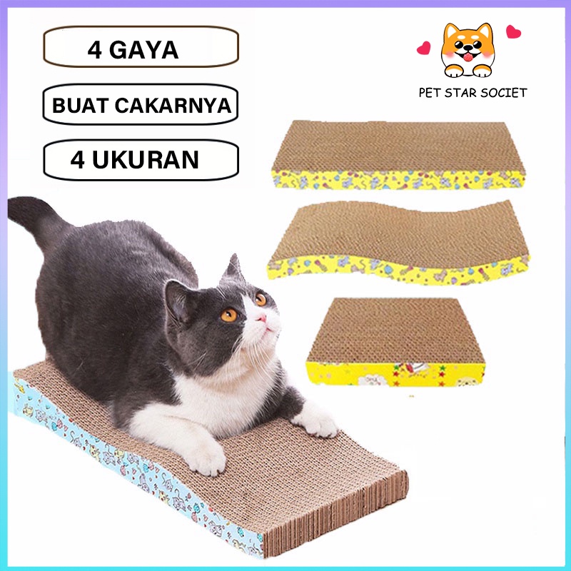 mainan kucing / Papan garukan kucing / yang tahan lama dan tahan di garuk menyenangkan persediaan hewan peliharaan