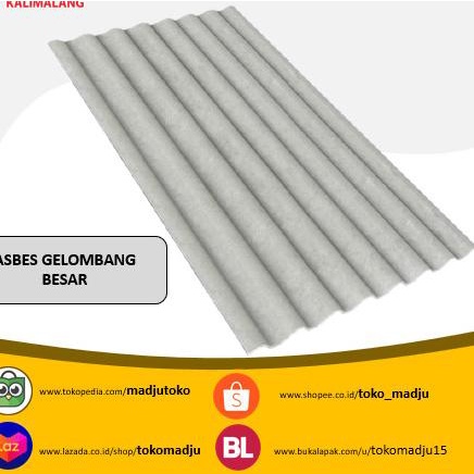 Asbes Gelombang Besar 3 M / 300 cm