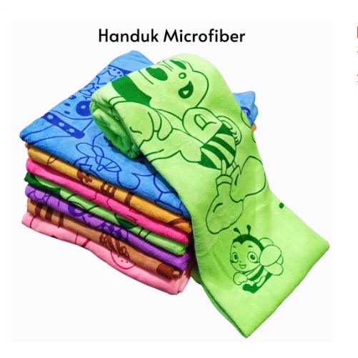 Handuk Bayi Microfiber Dragonfly / Handuk Mandi Anak / Handuk Bayi Karakter