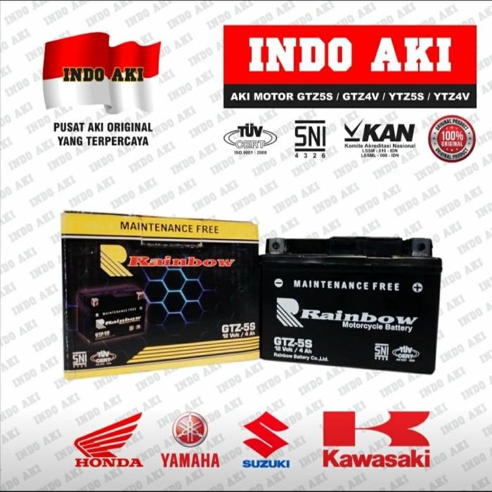 Aki Motor Murah Accu Aki Kering Motor RAINBOW GTZ-5S GTZ5 GTZ5S GTZ 5S