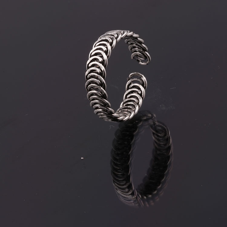 Cincin Rantai adjustable Bahan alloy Gaya vintage Eropa Amerika Untuk Pasangan