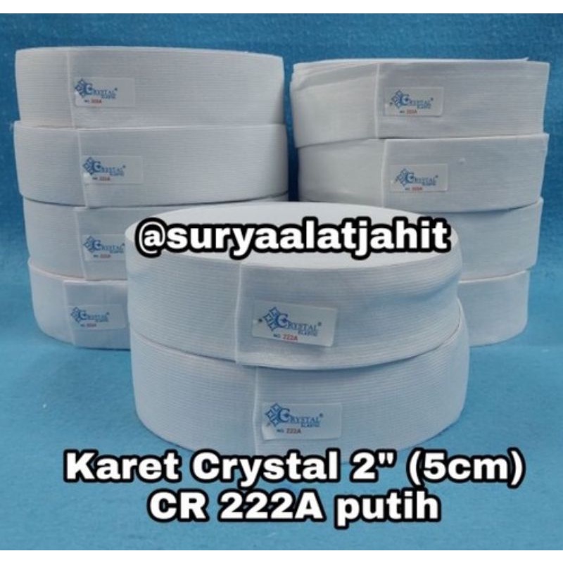 Karet Crystal 2in (5cm) CR 222A Putih =rp.37.500/1pcs