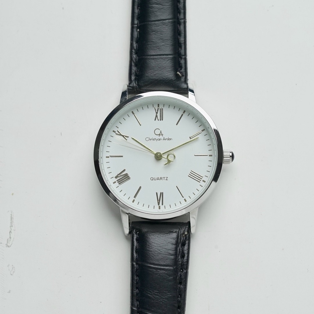 Jam Tangan Wanita Christyan Arden CLEO CA3206 - Around The World Edition - White Dial - Black Strap