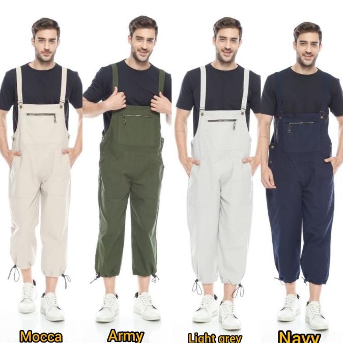 Baju Kodok Army Polos Overall Pria Canvas Rompi