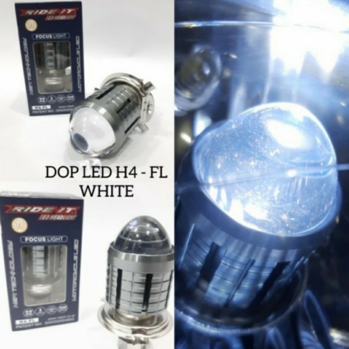 Lampu Bohlam LED h4 30 watt Dop Lampu Depan Laser Fokus Motor Ride It
