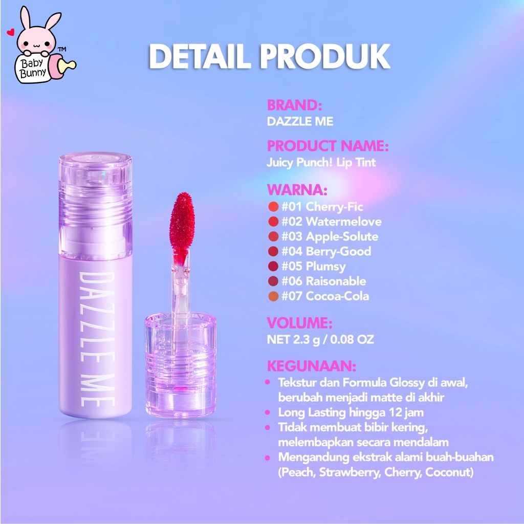 ❤ BELIA ❤ DAZZLE ME Juicy Punch! Lip Tint | Next Era 7 Colors Super Stay Liptint Nourish Lipstik | Lip Tint Glossy | BPOM