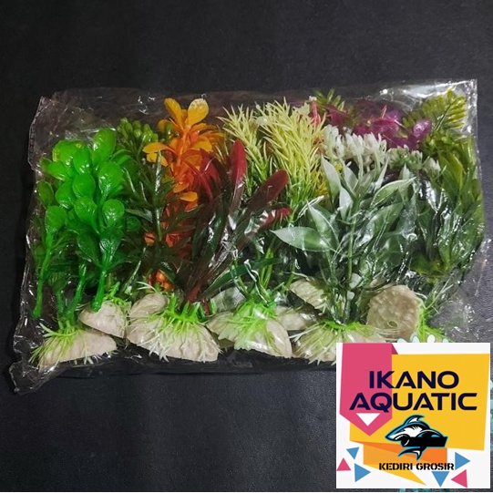 Bunga Hiasan Aquarium plastik