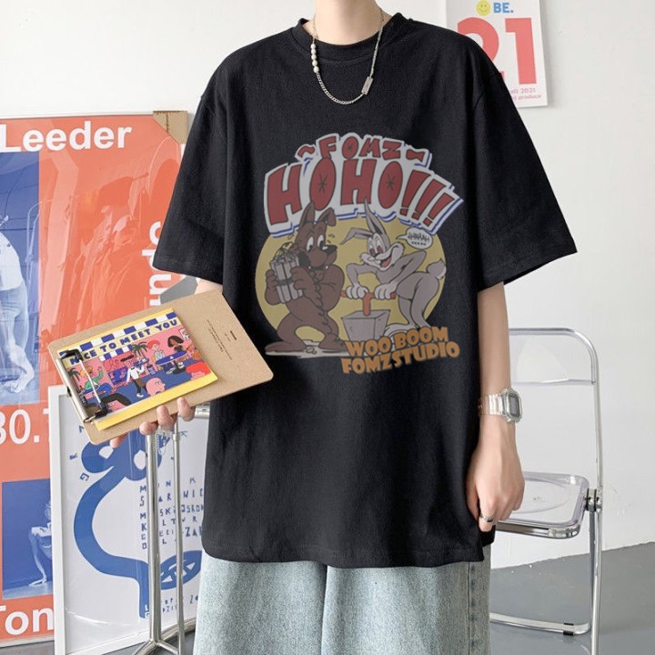 RDGF official shop/kemeja leher bulat/kaos murah/kaos cotton/kaos bagus/Kaos Bugs Bunny/kaos kekinian/atasan kaos/Kaos pria/baju kaos oversize/kaos t shirt oversize/kaos hitam oversizePRIA &amp; WANITA (UNISEX)