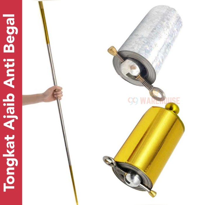 Tongkat Ajaib Anti Begal / Tongkat Sulap Besi Metal Magic Trick Lipat