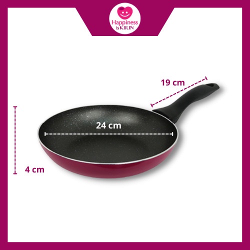 Kirin Frypan Lado-lado 24 cm Wajan Anti Lengket Marble Kirin 24cm Fry Pan