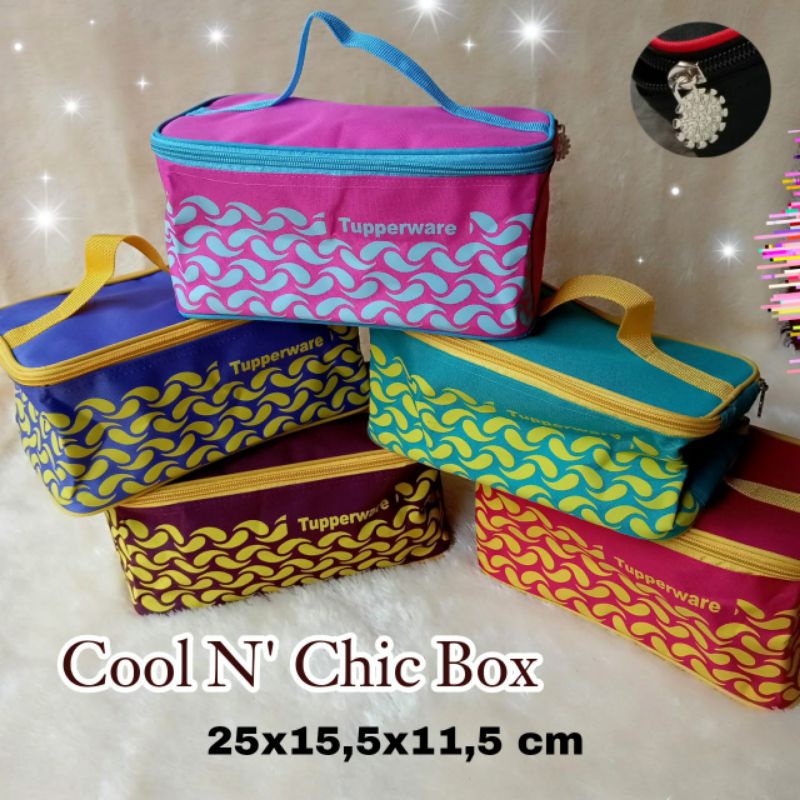 CNC Box Tas bekal Tupperware ( Zipper bunga es )