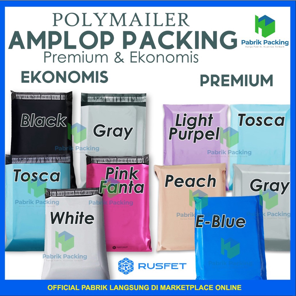 Amplop Packing Online Amplop Polymailer Polos Bungkus Kado Polymailer / Pack