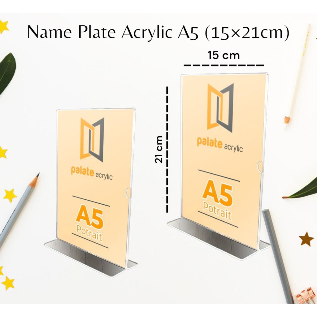 

Acrylic Papan Nama Meja / Name Plate Tag Acrylic