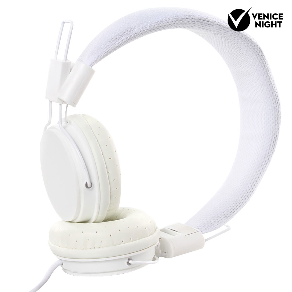 (VNEP) (Berkabel) Headset Stereo Headphone Over-Ear Lipat Merenggang Universal 3,5mm