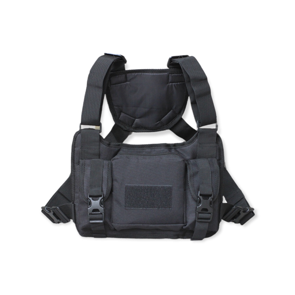 Chest Bag Chest Rig Tas Dada Pria Black