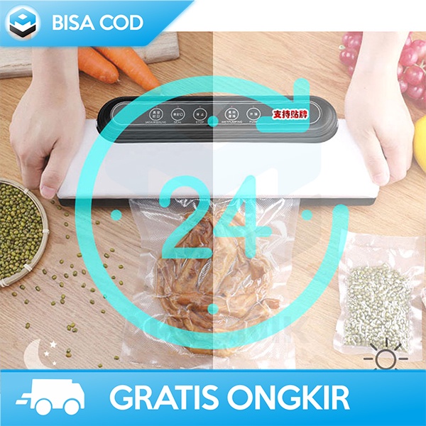 MESIN VACUM SEALER MAKANAN ALAT PRES PLASTIK CEPAT DAN PRAKTIS 100WATT