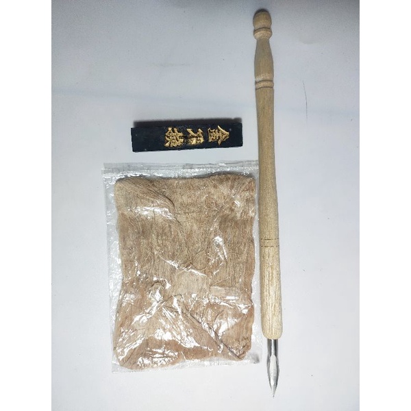 

sepaket hemat pena 777 ORI+ gagang kayu + tinta batang+ serat pisang