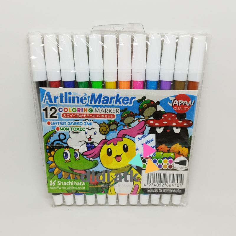 

Spidol Warna Artline 12 Coloring Marker