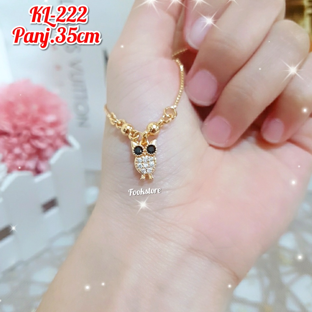 KALUNG ANAK PEREMPUAN LIONTIN MOTIF ANTI ALERGI/COD