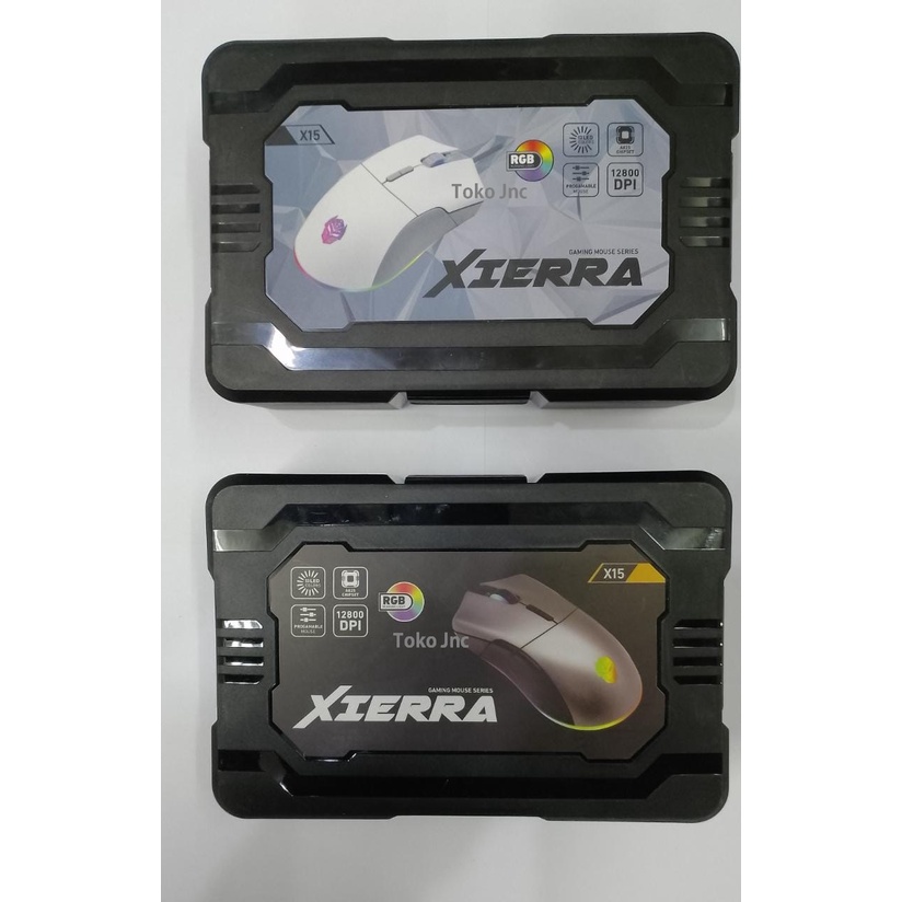 Mouse Gaming Rexus XIERRA x15 Led ARGB 7 Button Macro Sensor IC Instant A825 12800 DPI