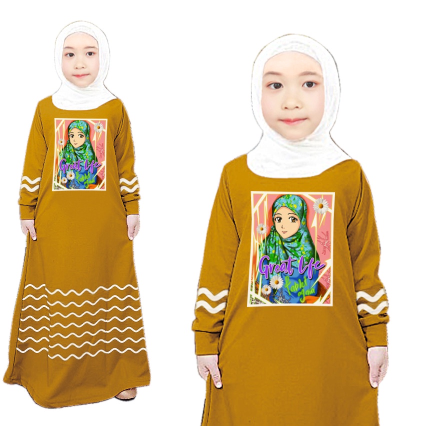 RILLO - Gamis Dress Anak Great Life usia 3-12 tahun