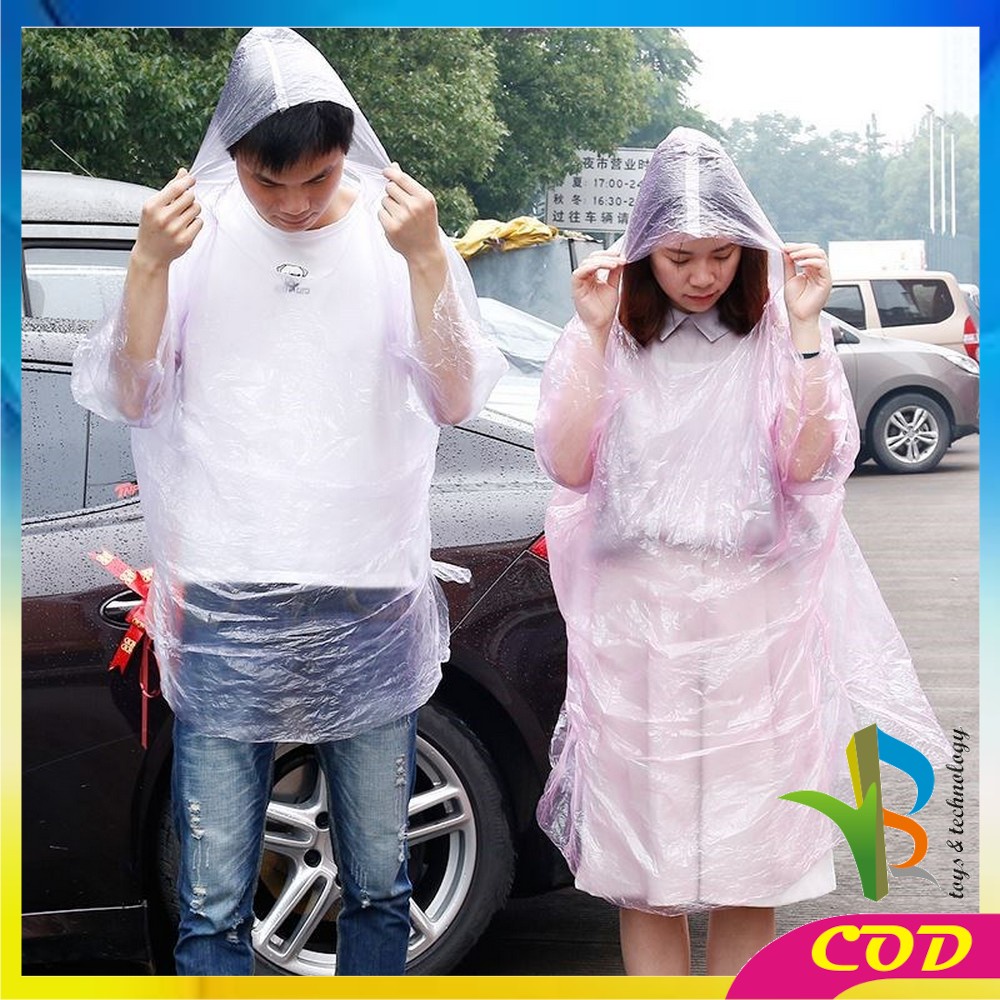 RB-C174 Jas Hujan Plastik Murah Sekali Pakai Disposable Raincoat Mantel Hujan Kantong Kresek