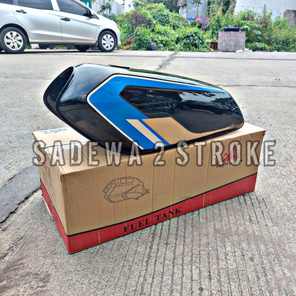 TENGKI RX SPESIAL RX S CKD SET SETRIPING LIS BODY BIRU HITAM