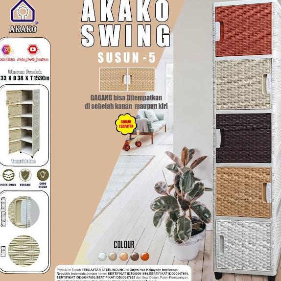 

Lemari Plastik Akako Swing Flip Susun 2, Susun 3, Susun 4, Susun 5 stock ready