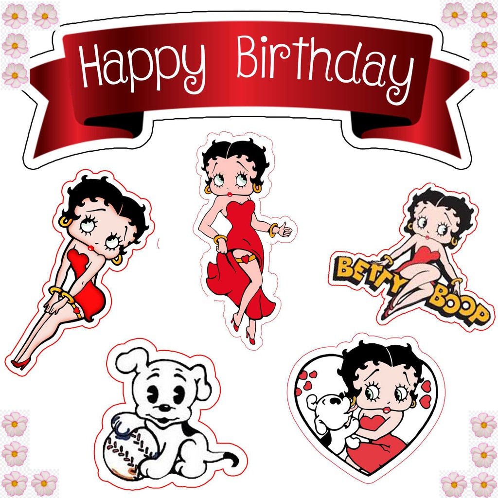 

TOPPER CAKE ULANG TAHUN / HIASAN KUE BETTY BOOP AENBAG TOPER KERTAS