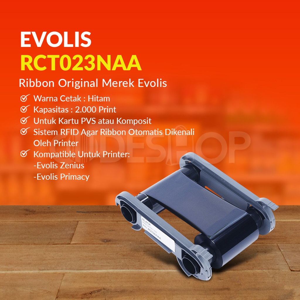 RIBBON EVOLIS ZENIUS PRIMACY BLACK 2000 SISI - PN RCT023NAA