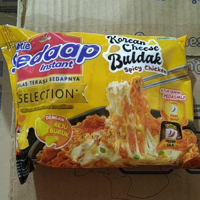 

SEDAAP Mie Instant Goreng Selection Korean Cheese Buldak Pack 86gr