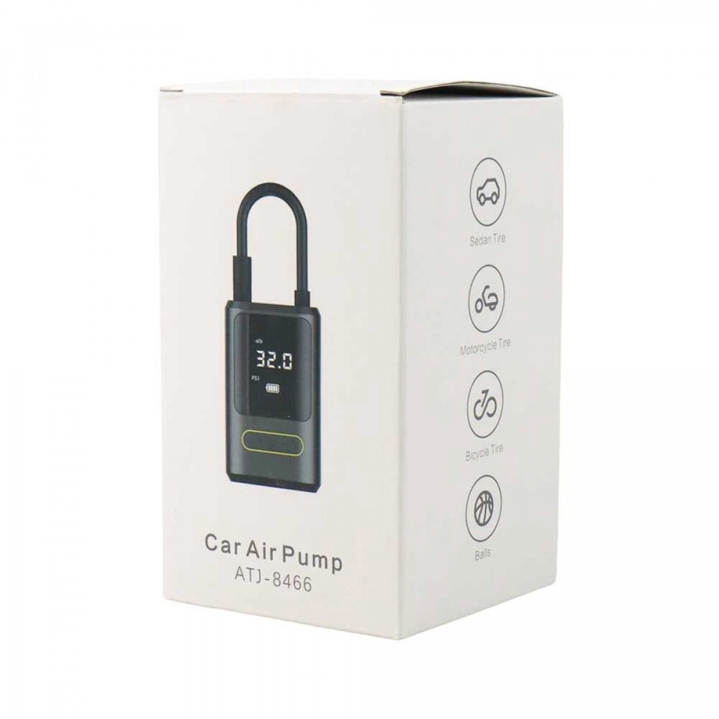 Pompa Ban Wireless Elektrik Mini Tire Inflator LCD Display 4000mAh