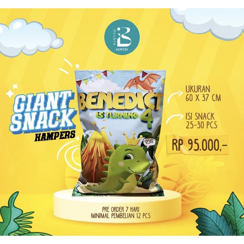

Giant Snack goodie bag hampers suvenir ulang tahun Jumbo