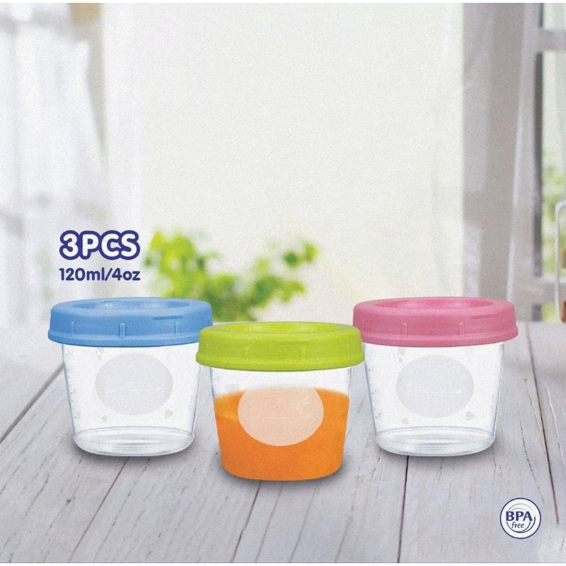 Baby Safe Food Container FC005 (120 ml) &amp; FC04A(240ml) - Wadah (Kontainer) Makanan Bayi