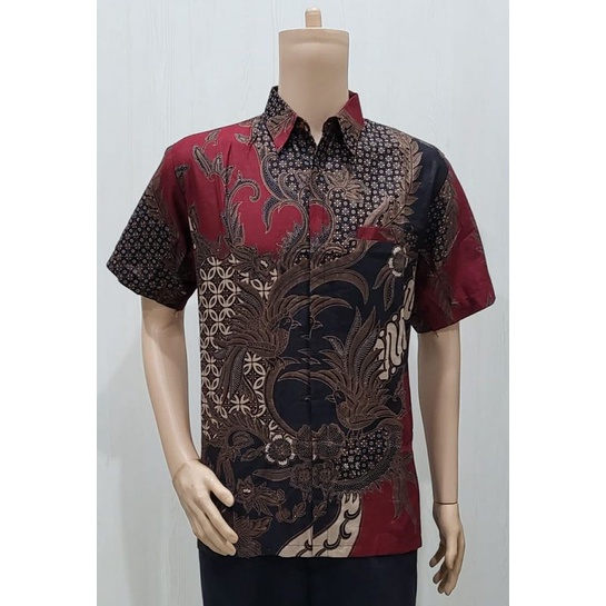 BATIK COUPLE SARIMBIT KELUARGA SERAGAM DRESS KEMEJA PRIA WANITA ANAK KONDANGAN MODERN TERBARU KEKINIAN MAESYA MERAH JUMBO XXXL BIG SIZE