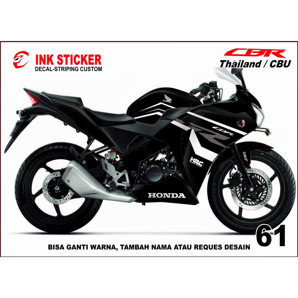 Sticker Decal CBR THAILAND, CBR CBU 150R / 250R 61 fullbody
