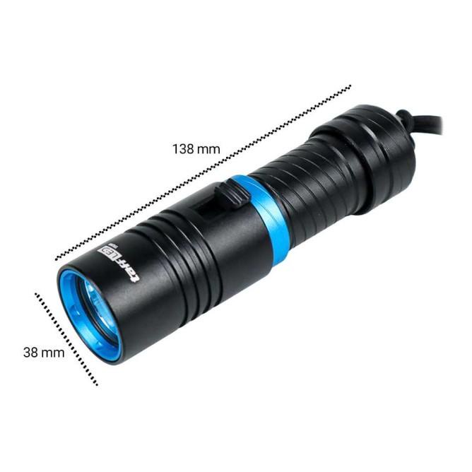 Senter Selam Scuba Diving Led Xm-L2 Multiguna Waterproof Ipx8 100M