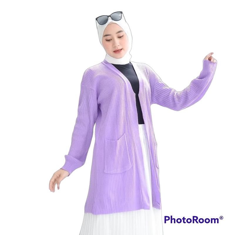 Belle//Cardigan//LongMuslim Outerwear Wanita