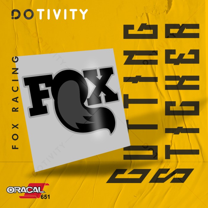 

Cutting Sticker FOX RACING V12 2 Colors