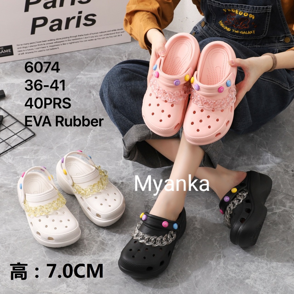 Myanka jelly shoes wedges Bapao Eva Rantai