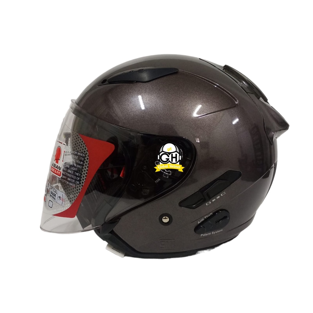 HELM KYT GALAXY SLIDE FLAT R SOLID GUNMETAL POLOS FLAT VISOR